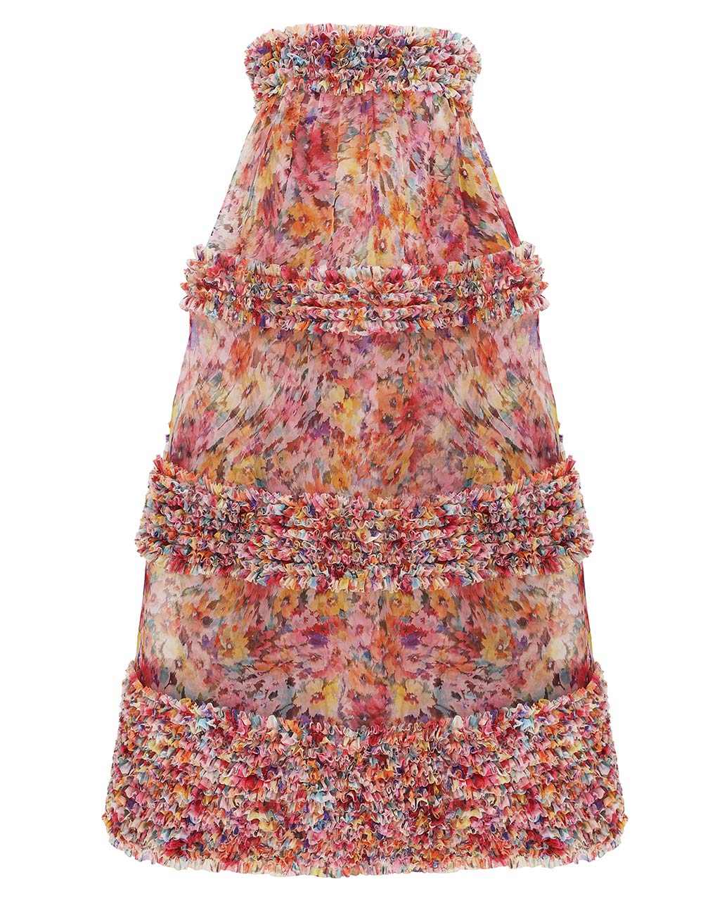 Vestido Bandeau con Volantes Luna