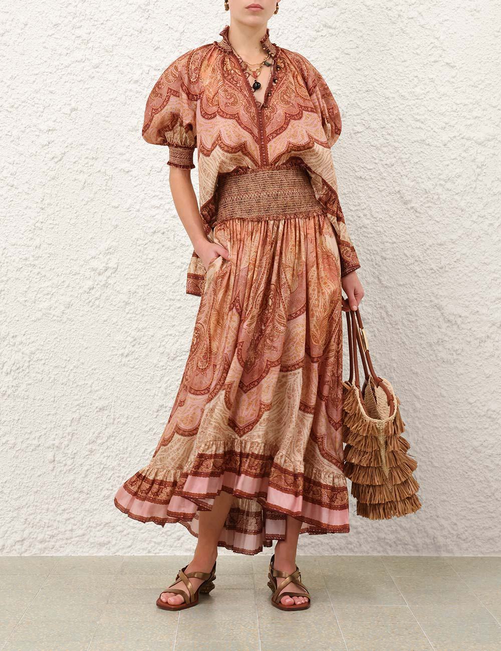 Falda Maxi de Volantes Wanderlust
