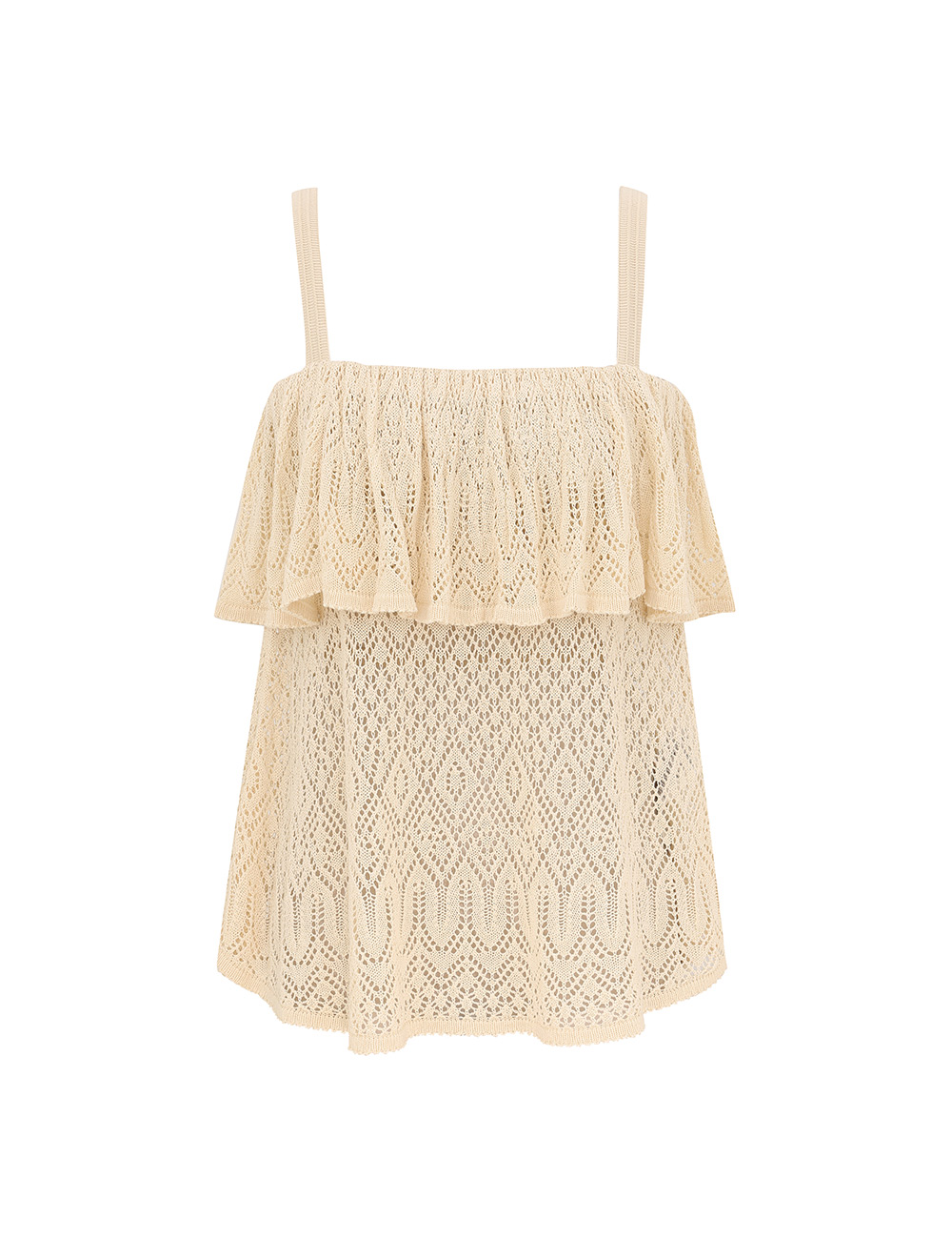 Cami de encaje con volante de Mahón
