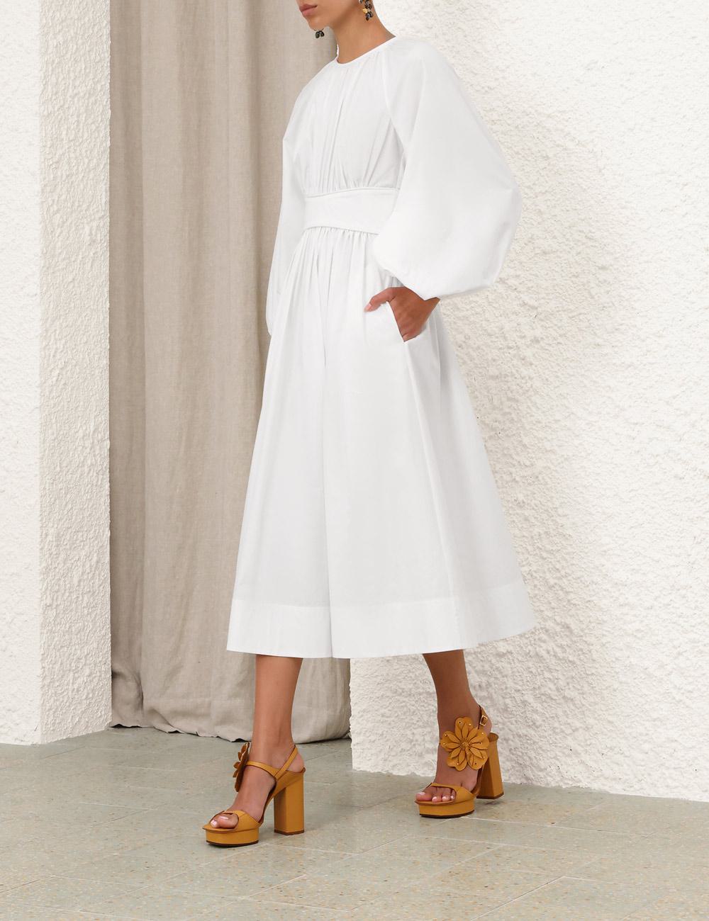 Vestido Midi de Popelín