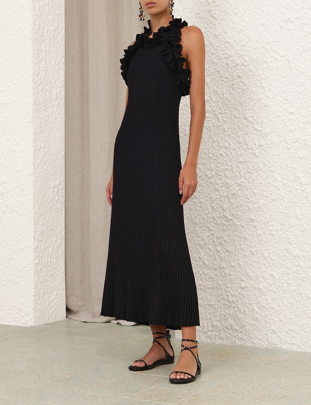 Vestido Midi con Volantes Luna