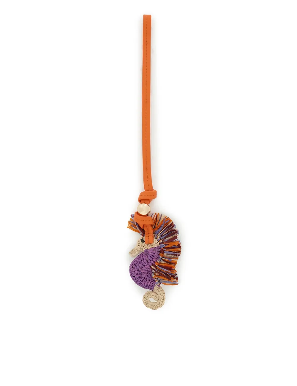 Colgante de bolso de rafia de hipocampo