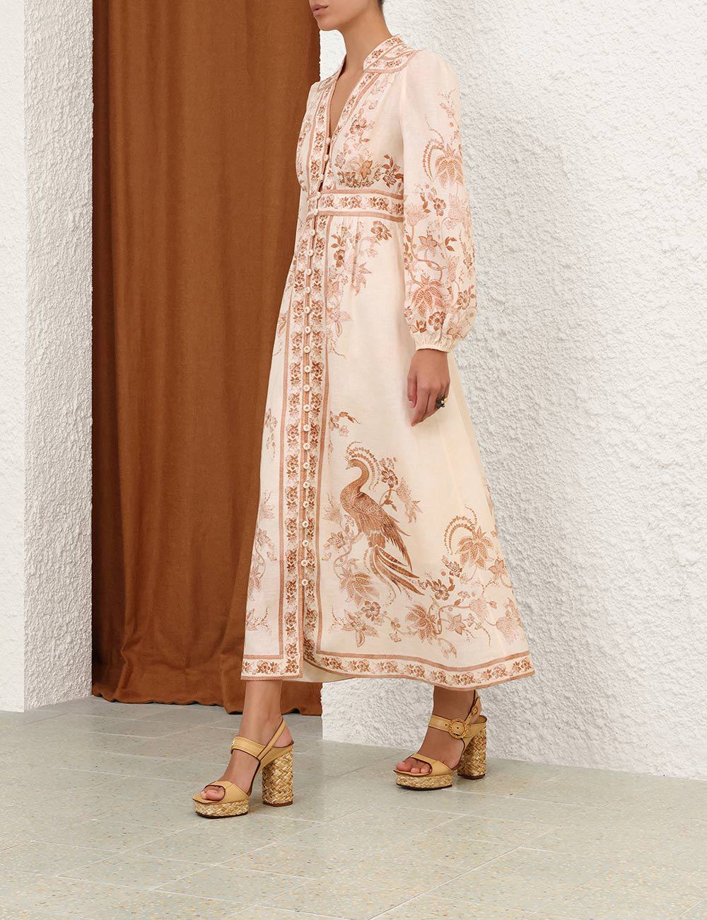 Vestido Midi Escote Profundo Indra