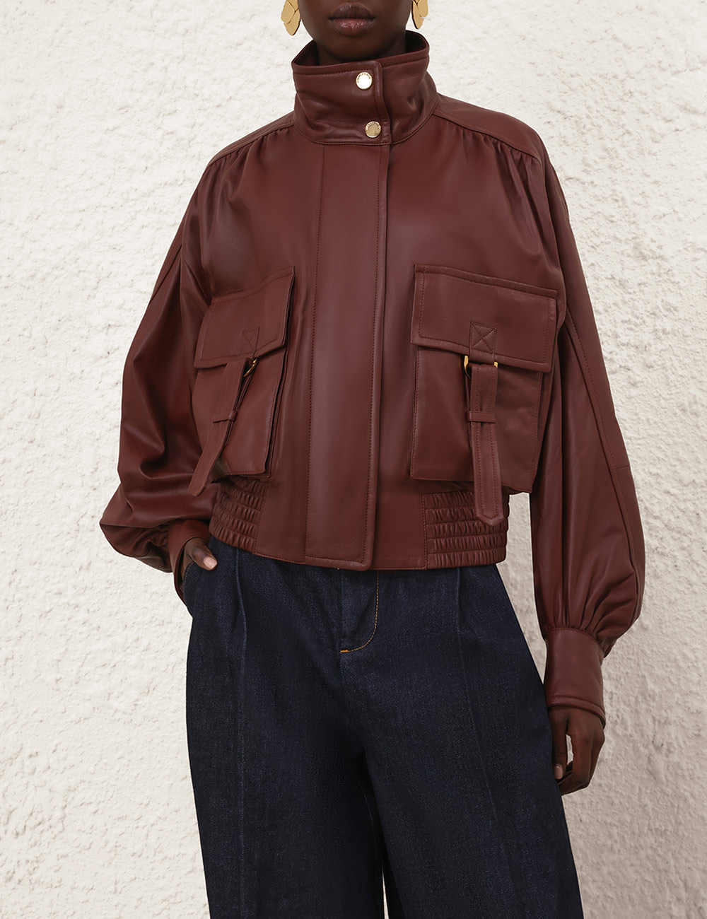 Chaqueta de Cuero de Motociclista Luna