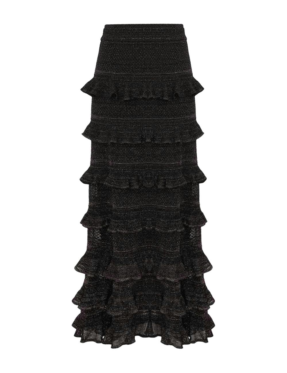 Falda midi con volantes Rebellion