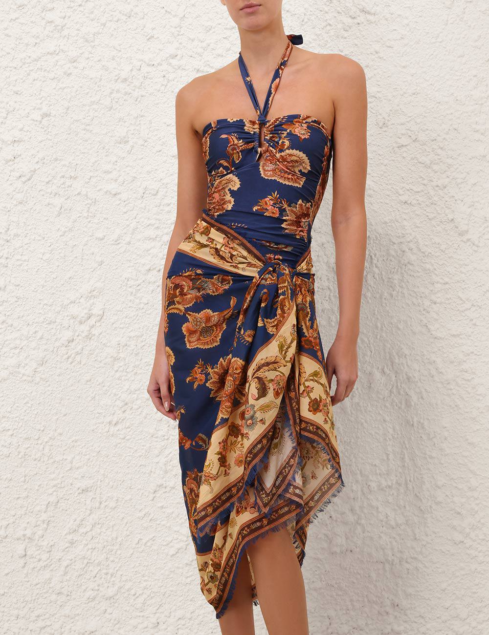 Pareo de algodón estampado