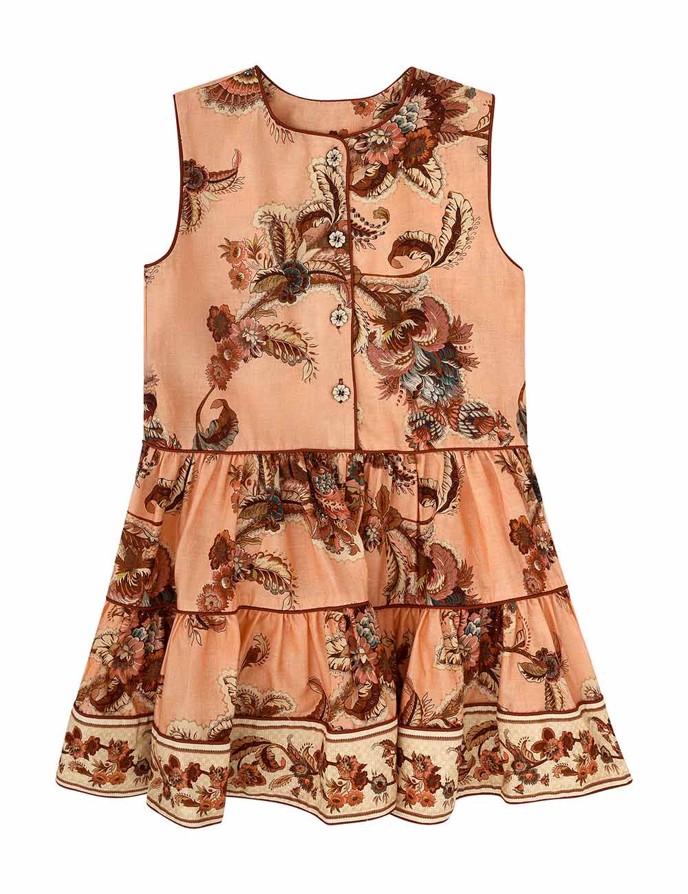 Vestido con dobladillo de contraste para niños Aster