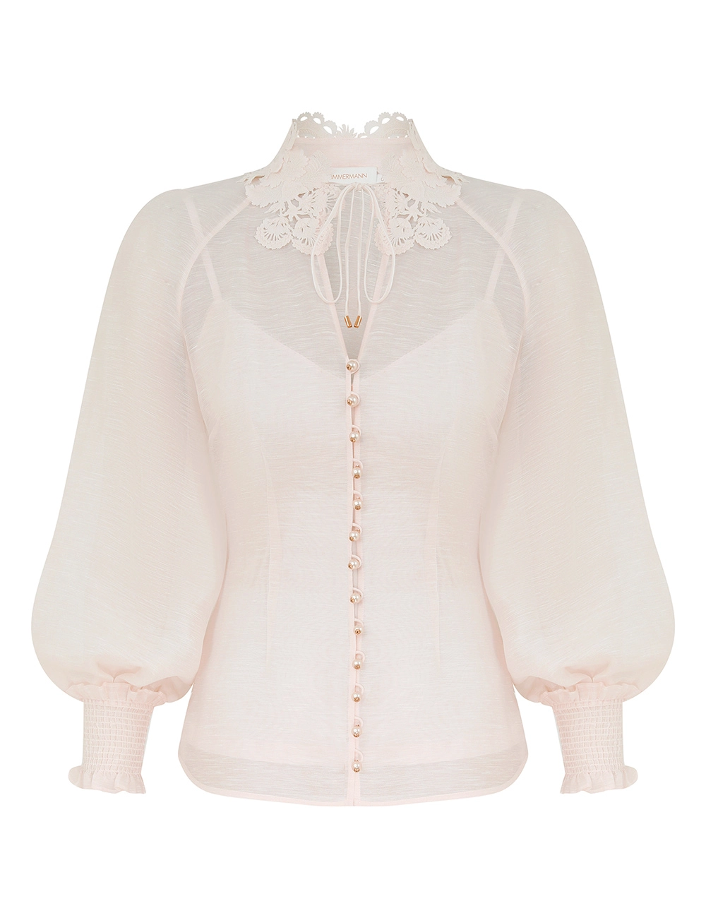 Blusa de cuello rebelde