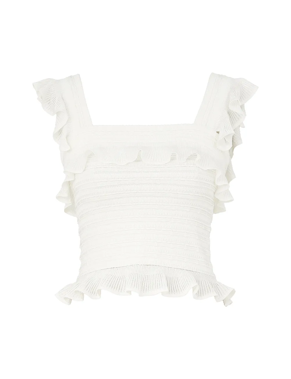 Camisola con Volantes de Encaje Luna