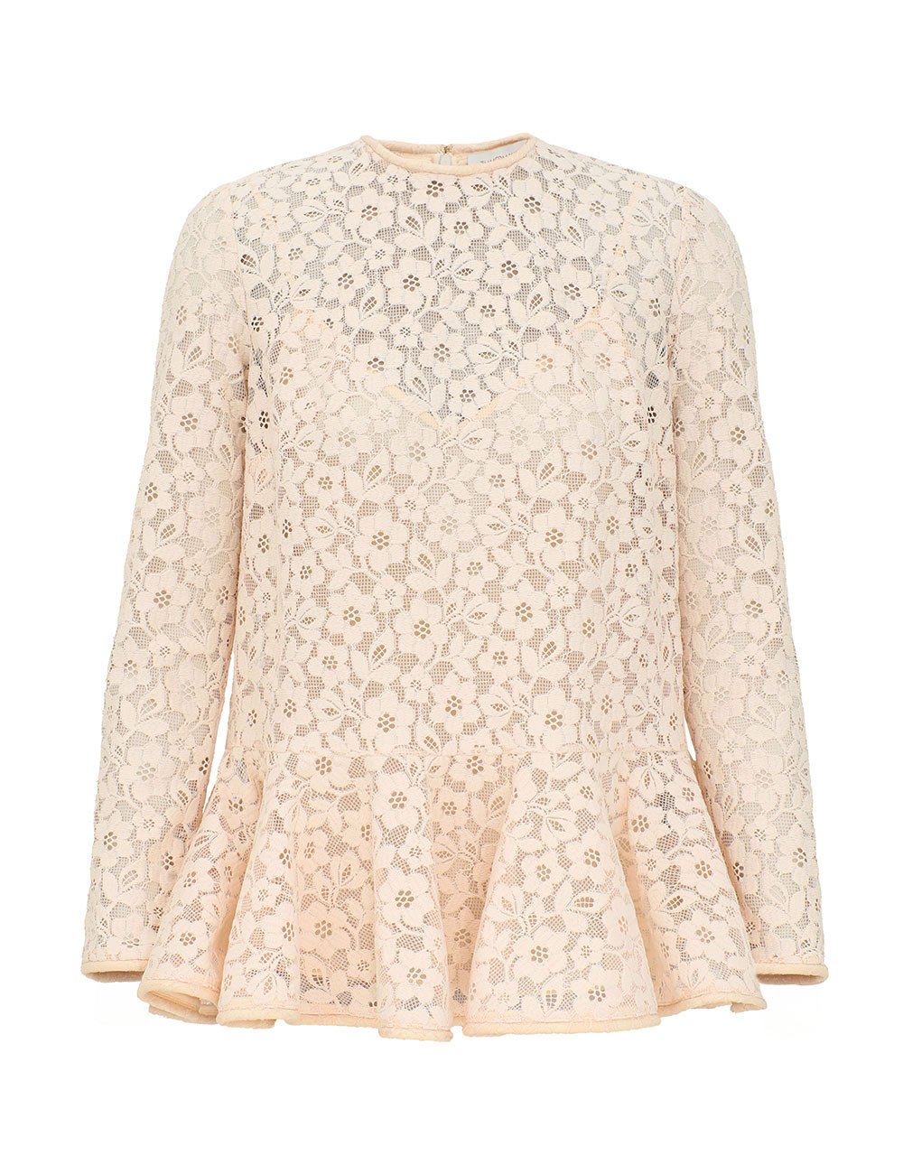 Blusa con volantes de encaje