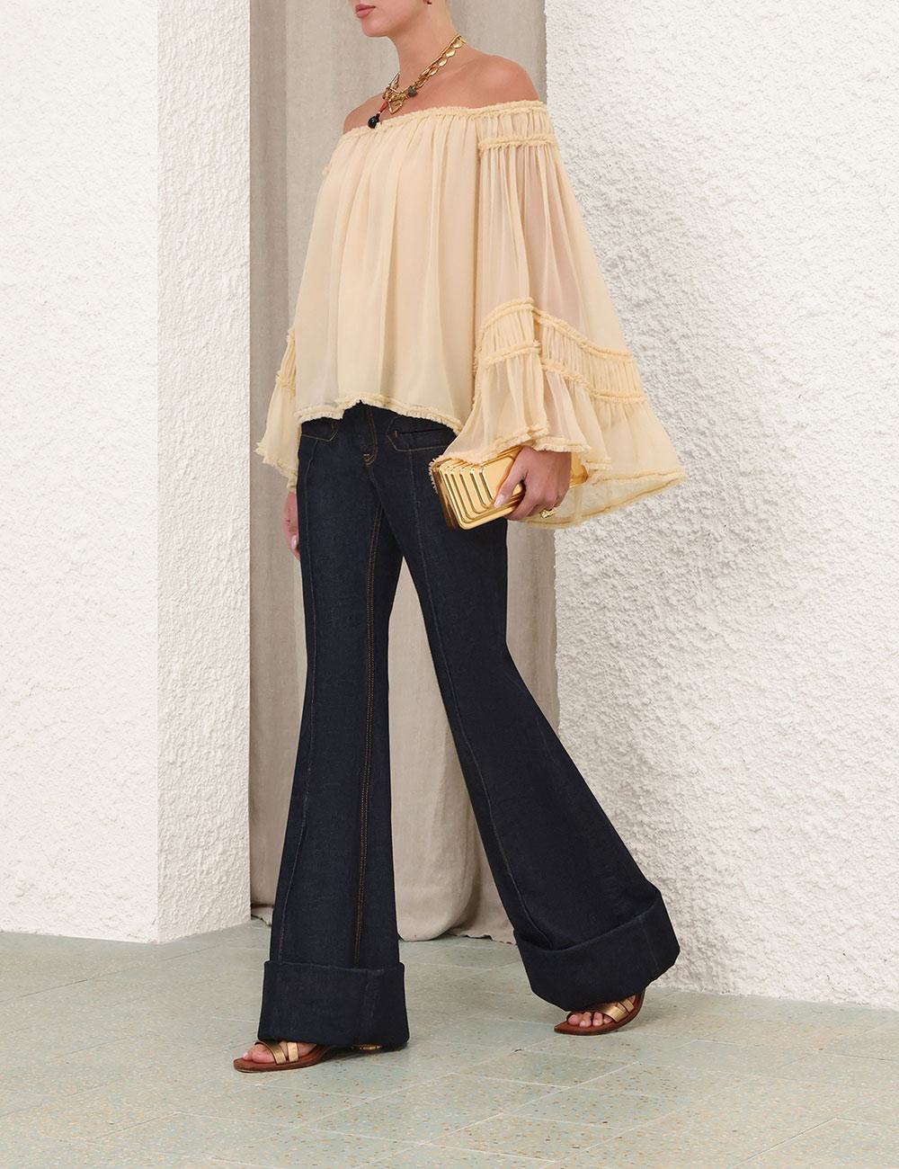 Blusa Rebellion Fray Flutter