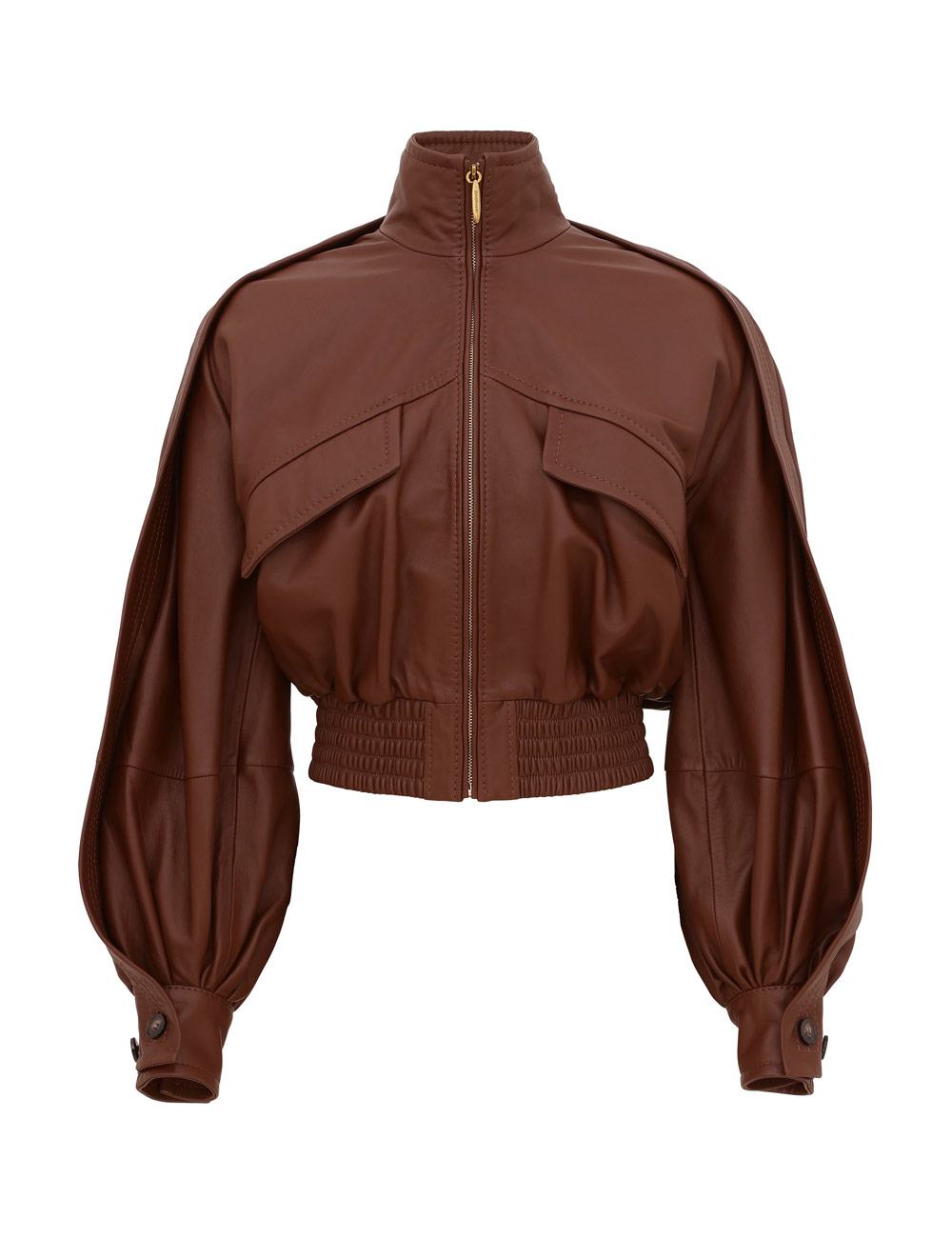 Chaqueta de cuero bomber Luna