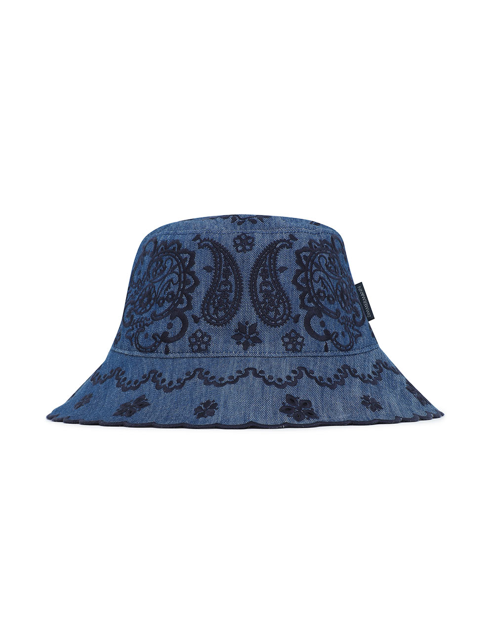 Sombrero de paja de mezclilla bordado