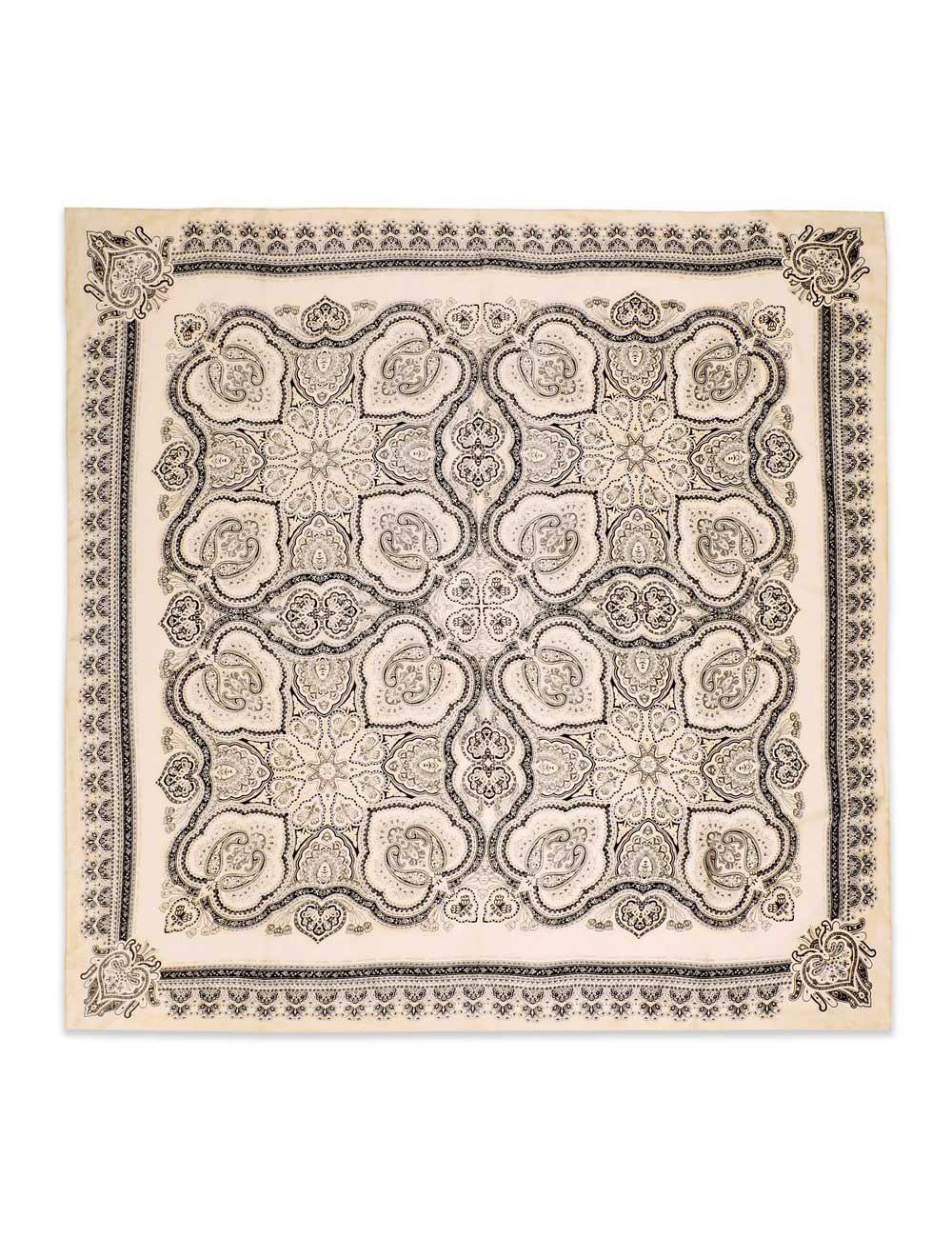 Pashmina cuadrada de seda estampada