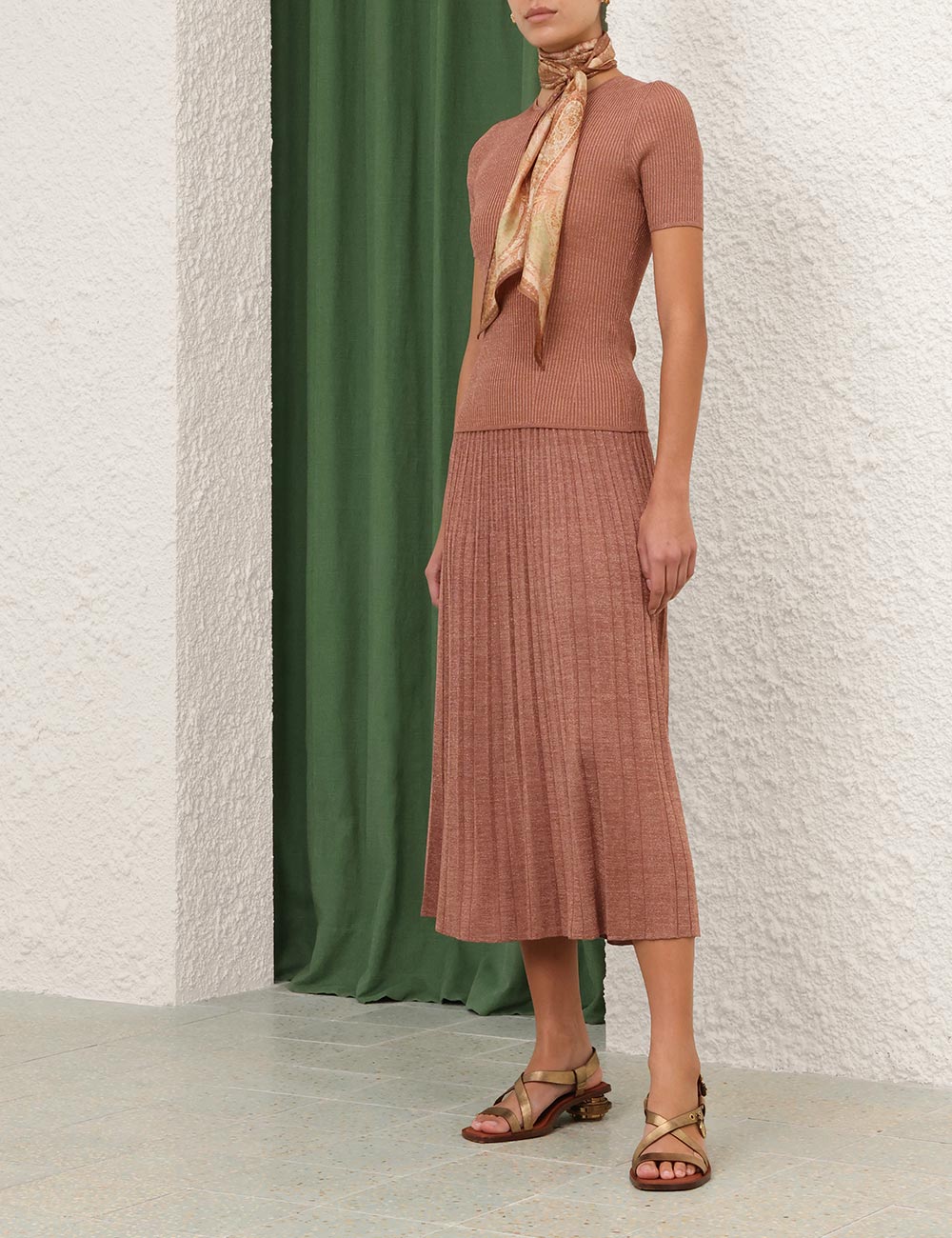 Falda midi metálica Wanderlust