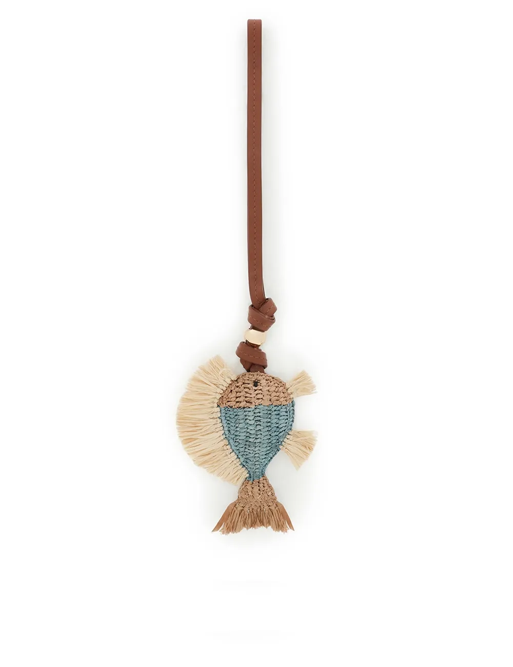Colgante de Bolsa de Raffia con Forma de Pescado