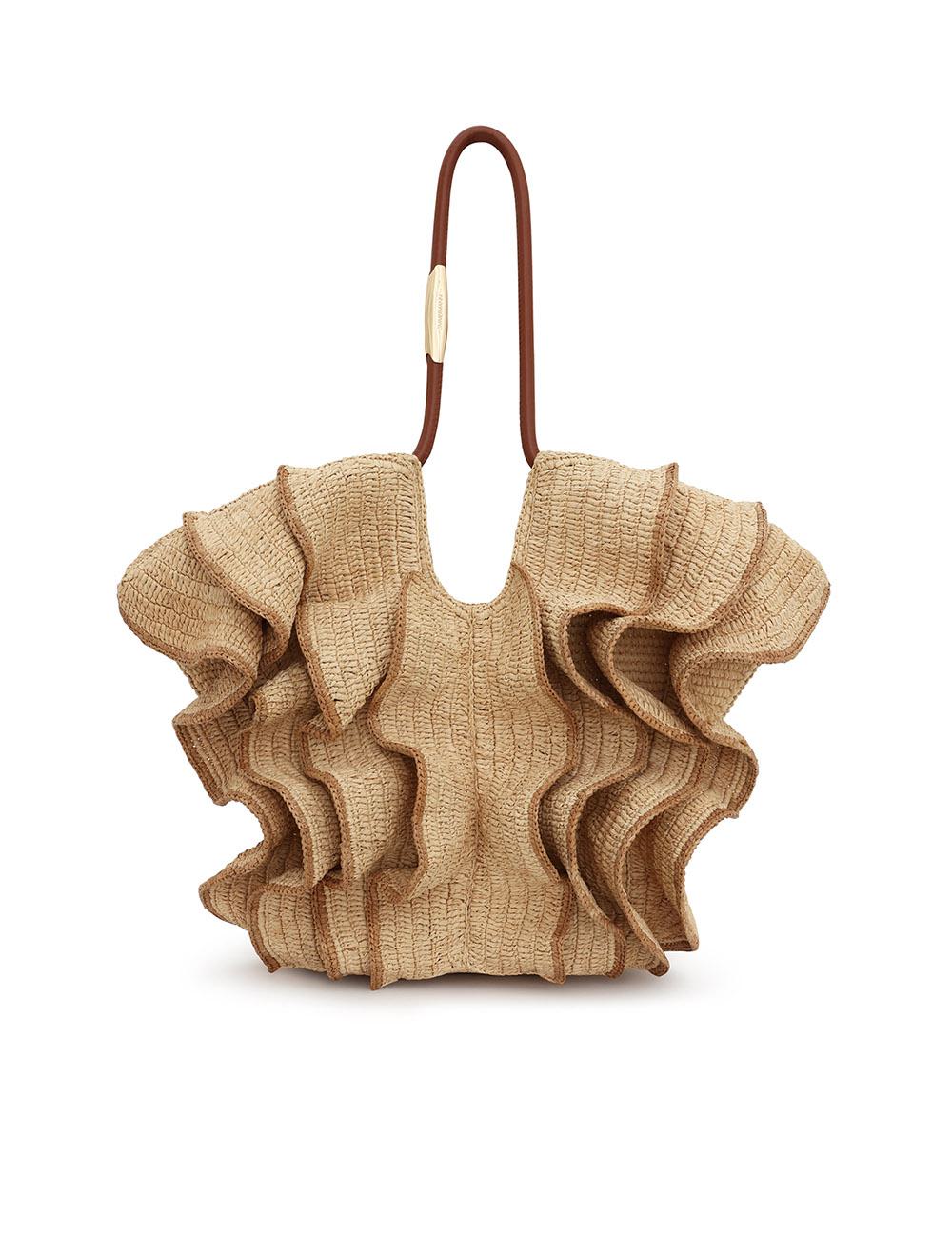 Bolsa Tote con Volantes Mediana Goldentime