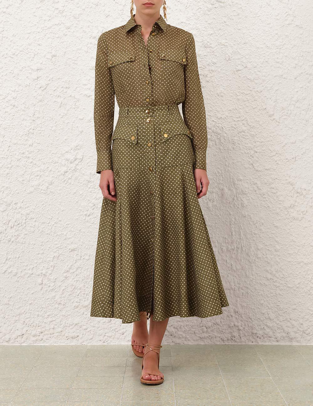 Falda midi cargo Luna