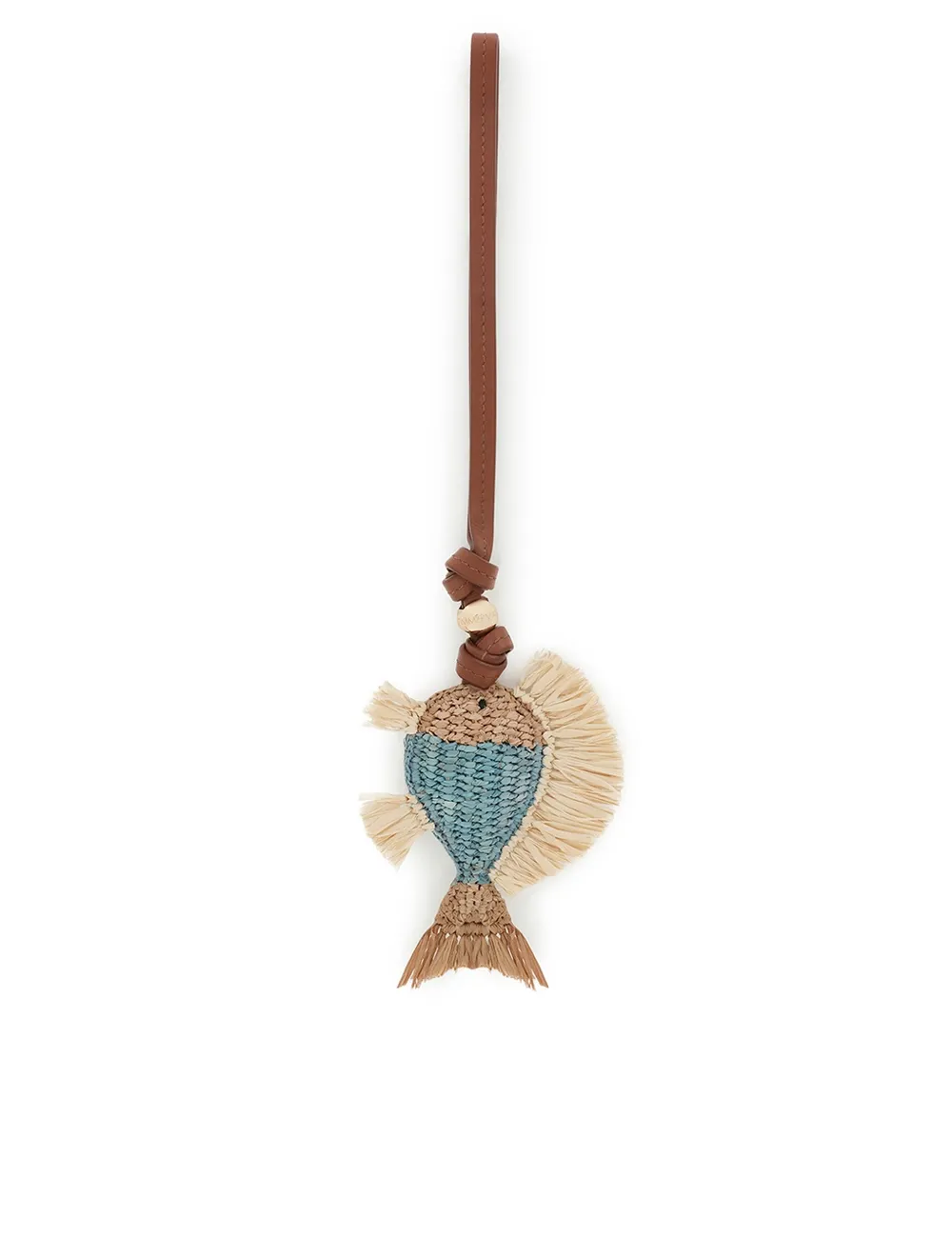 Colgante de Bolsa de Raffia con Forma de Pescado