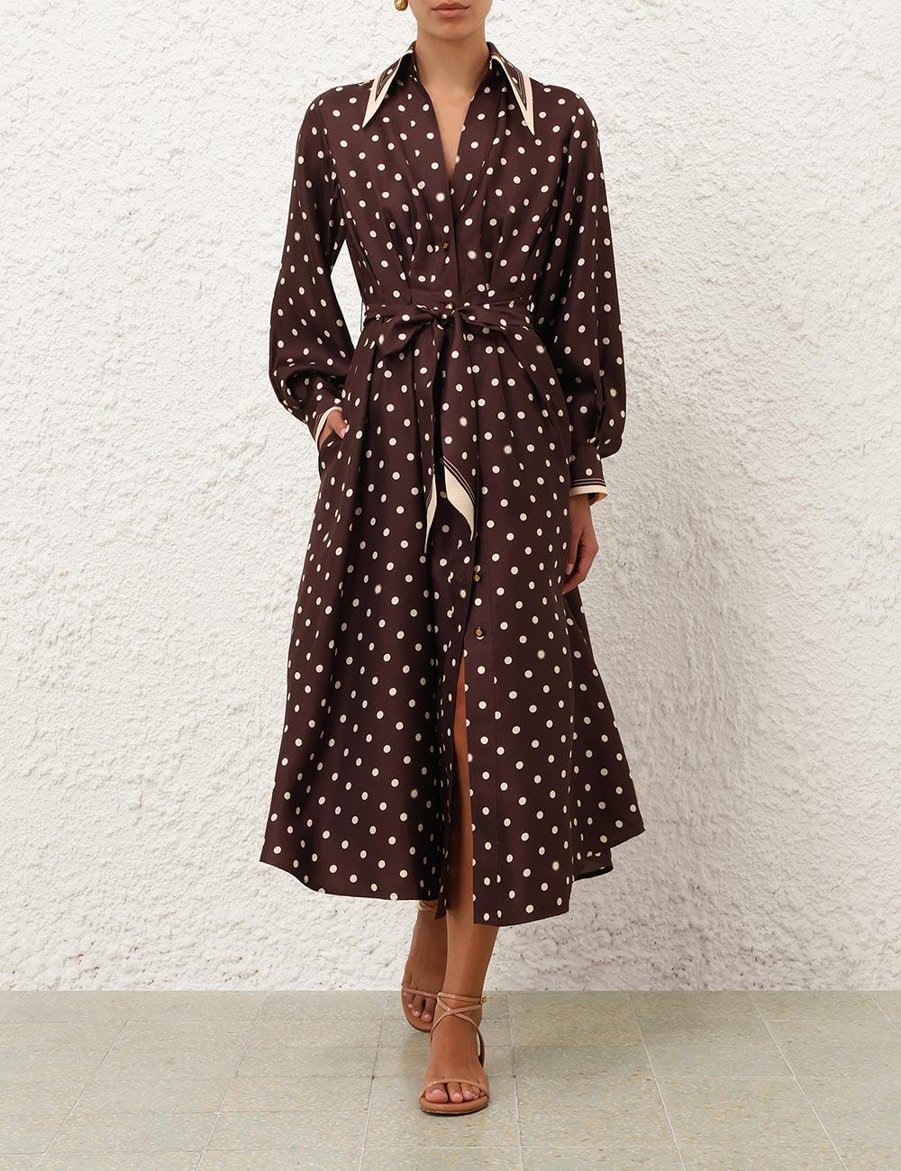 Vestido Midi con Dots