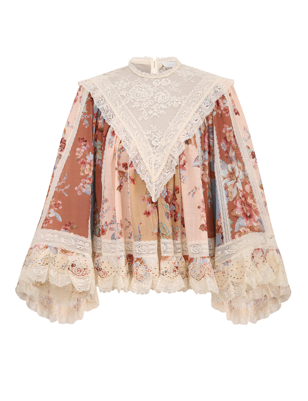Blusa con Volantes de Encaje