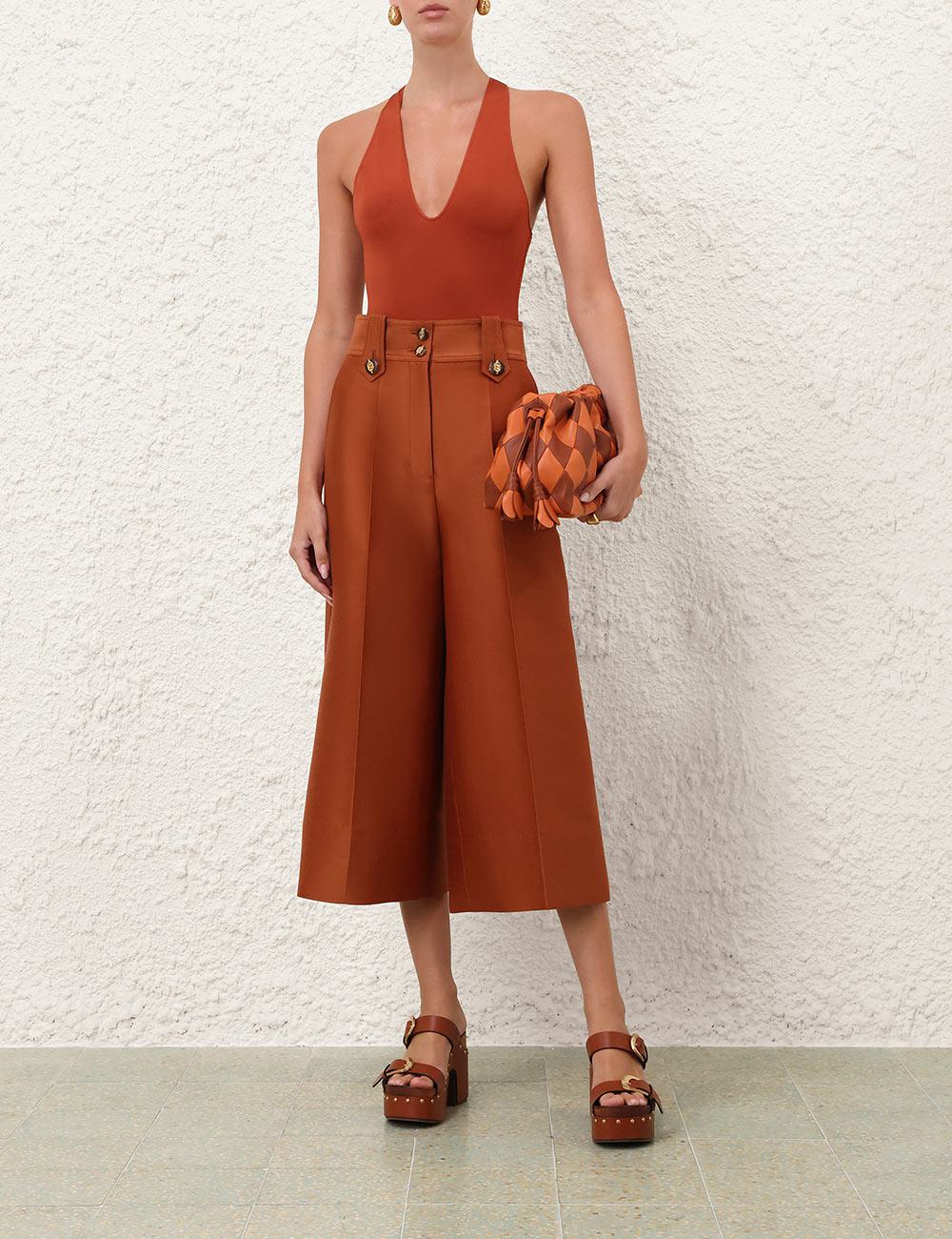Pantalón Culotte de Lana y Seda Luna