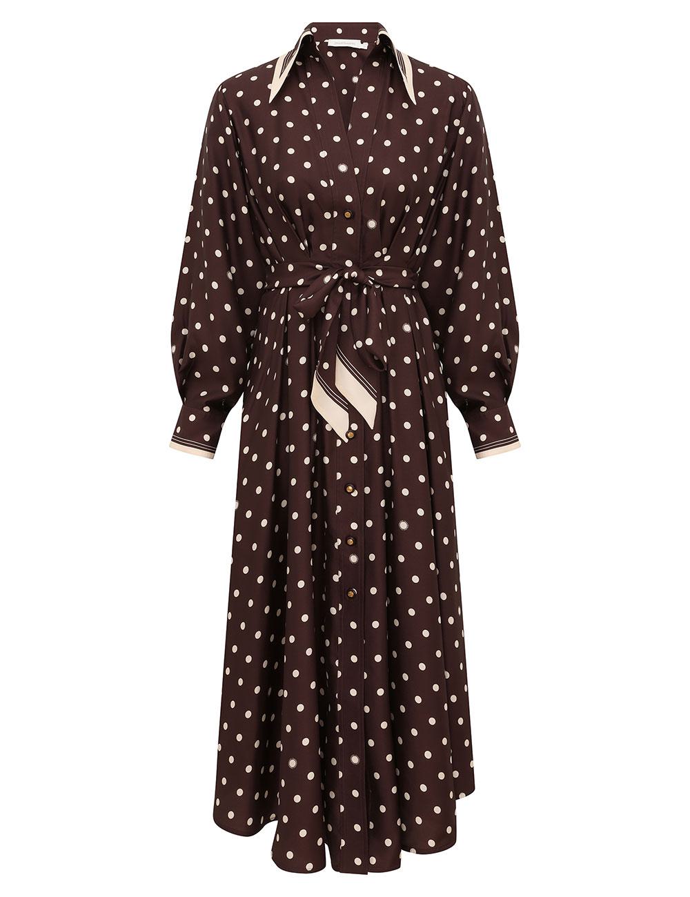 Vestido Midi con Dots