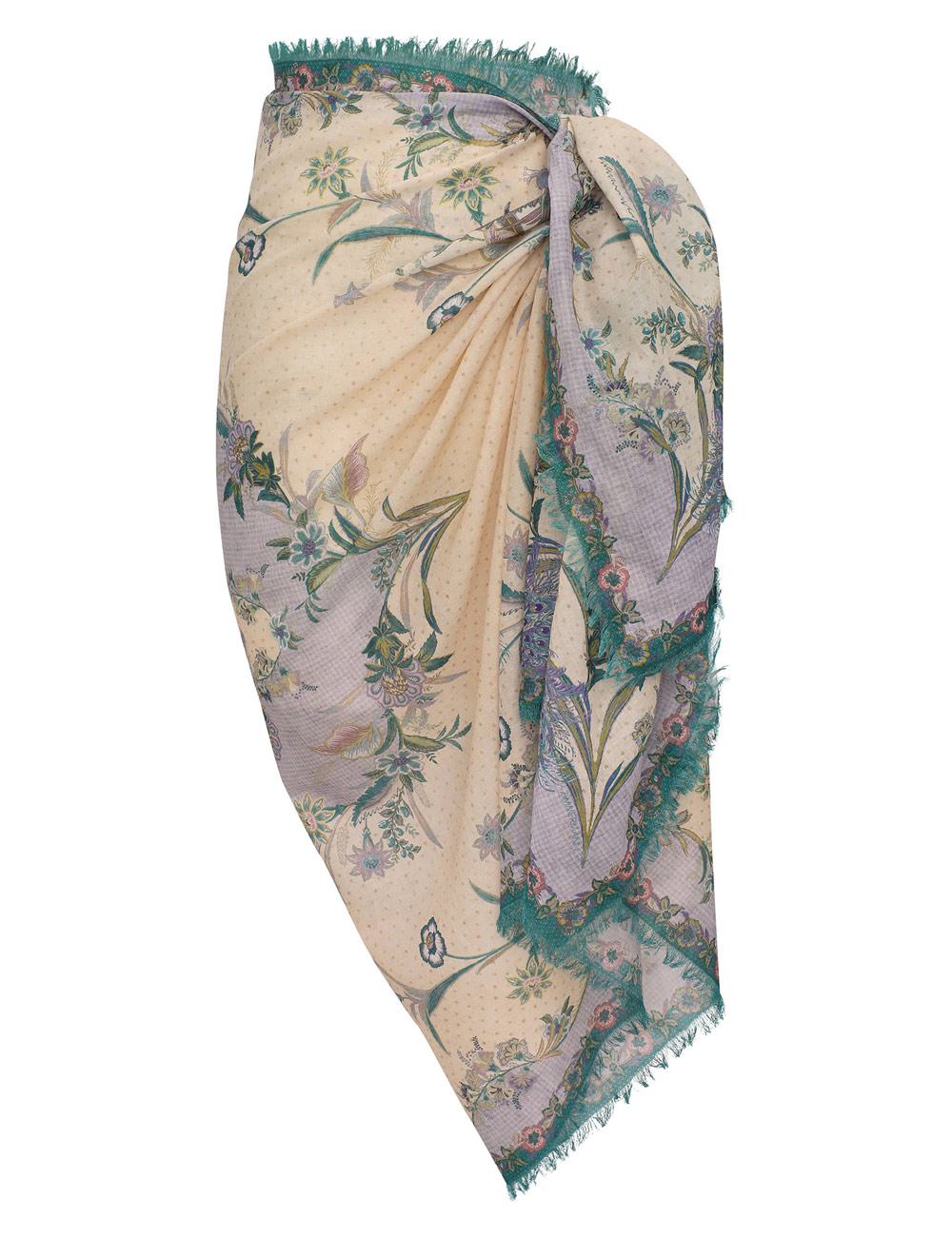 Pareo de algodón estampado