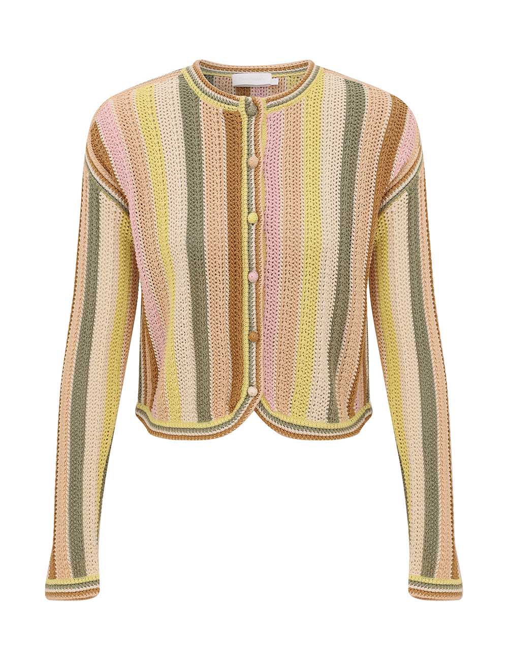 Chaleco de Croché con Estampado de Rayas Indra