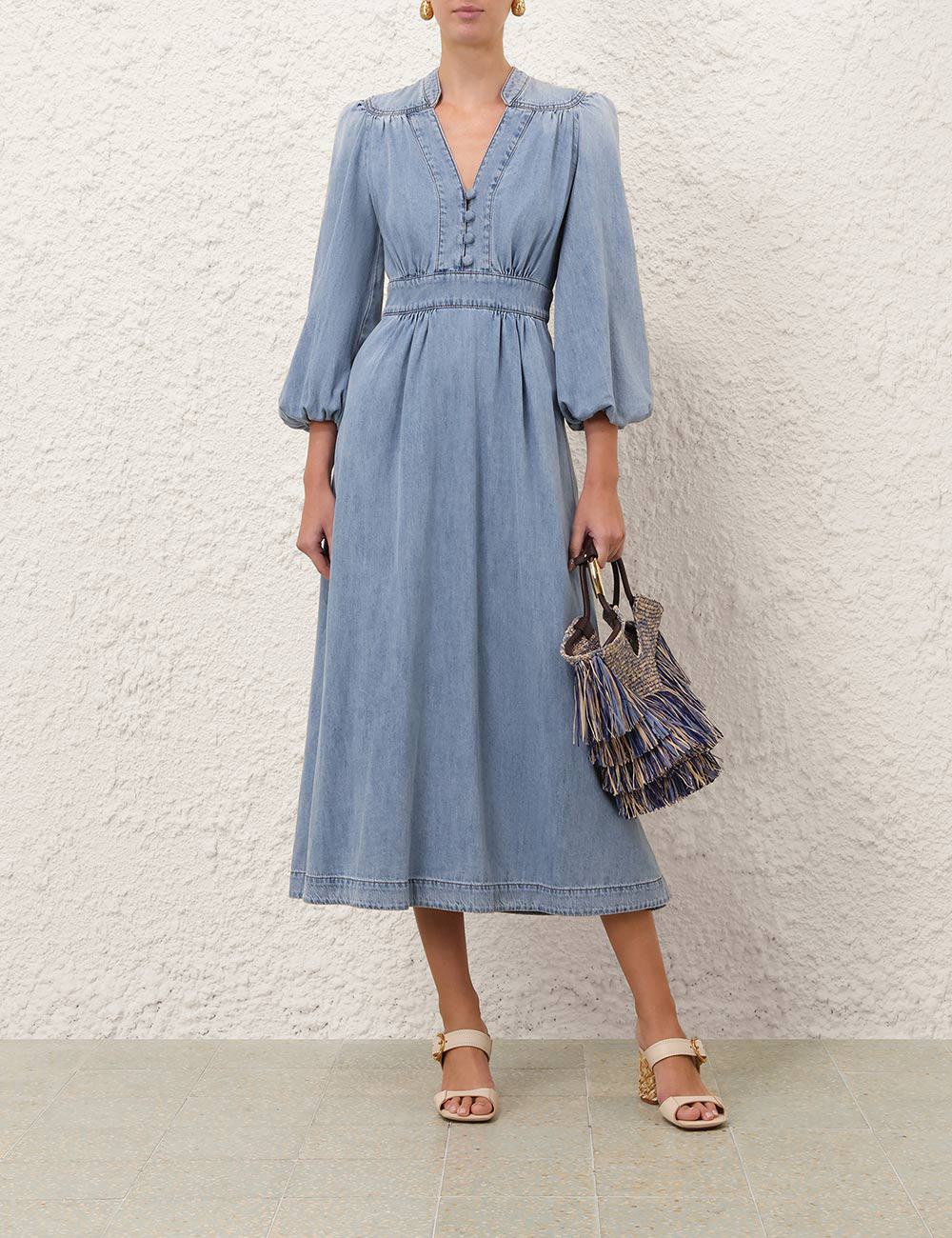 Vestido Midi de Denim Indra
