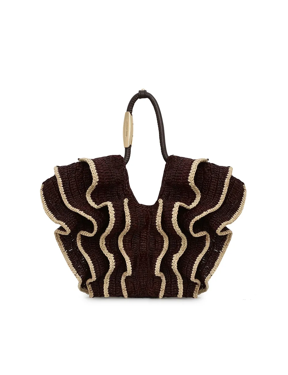 Bolso bandolera Goldentime con volantes pequeño