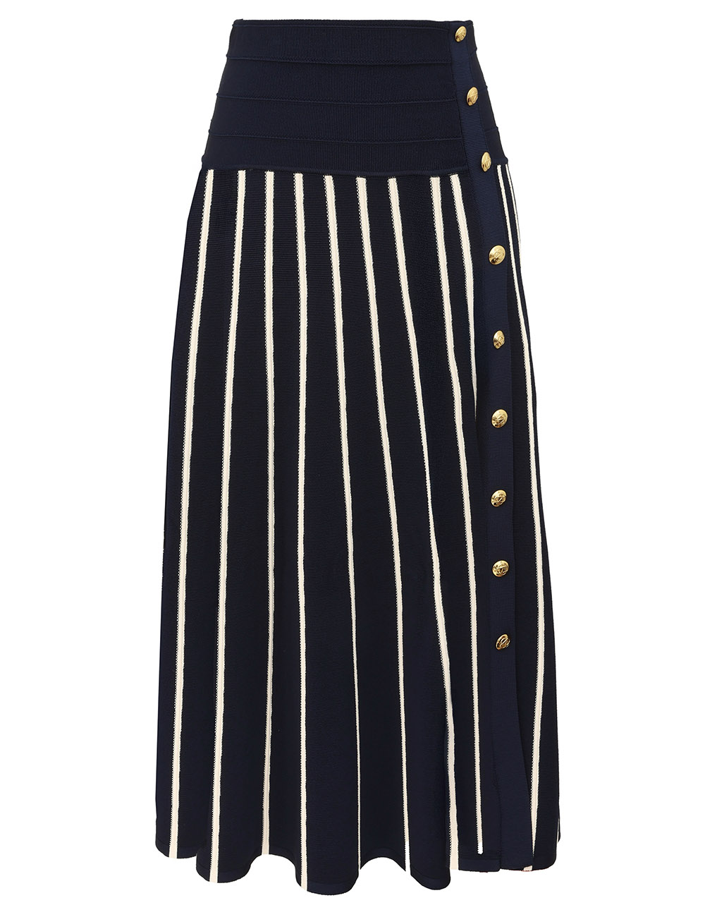 Falda Midi Rayada Luna