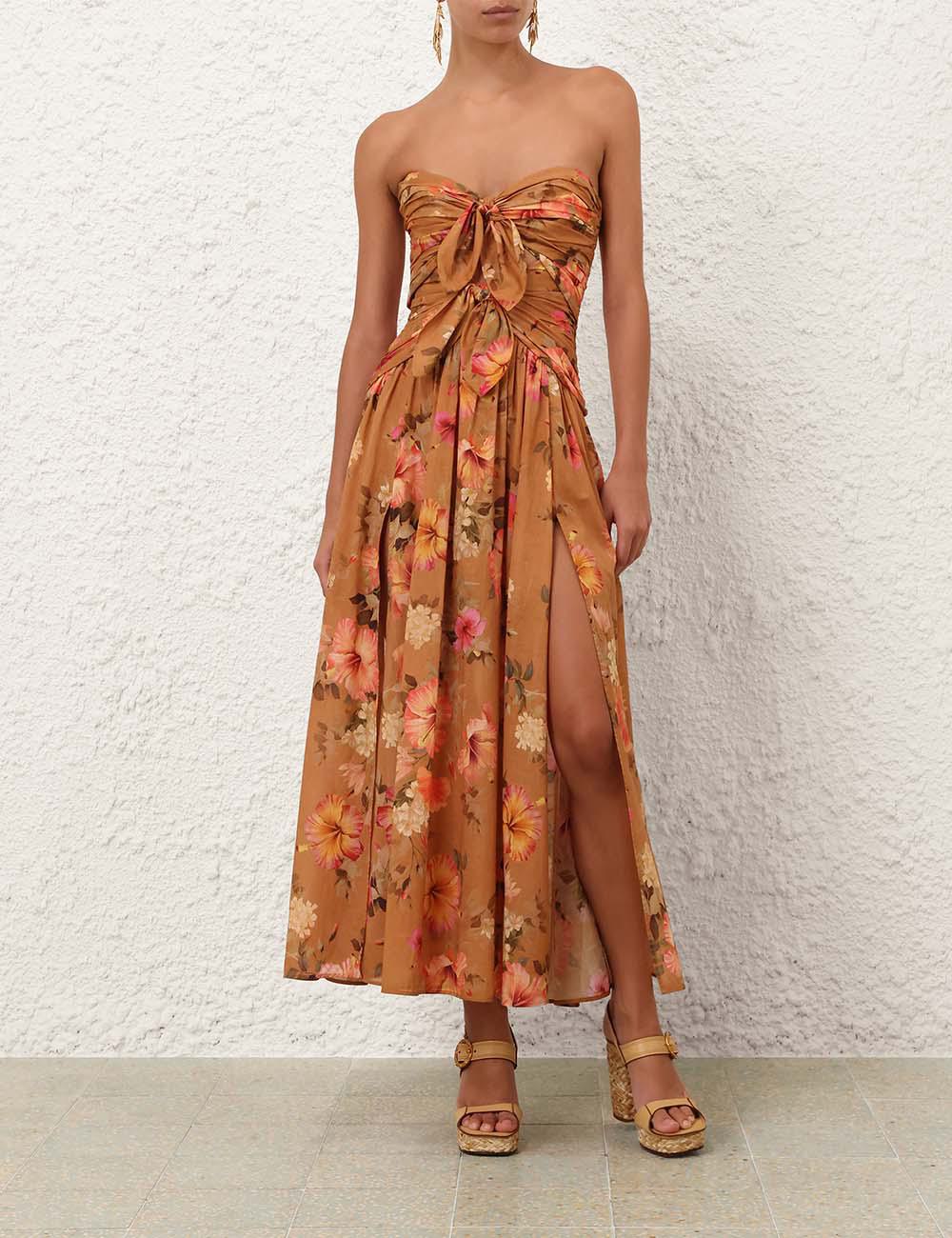 Vestido Midi con Nudo delantero Mahon