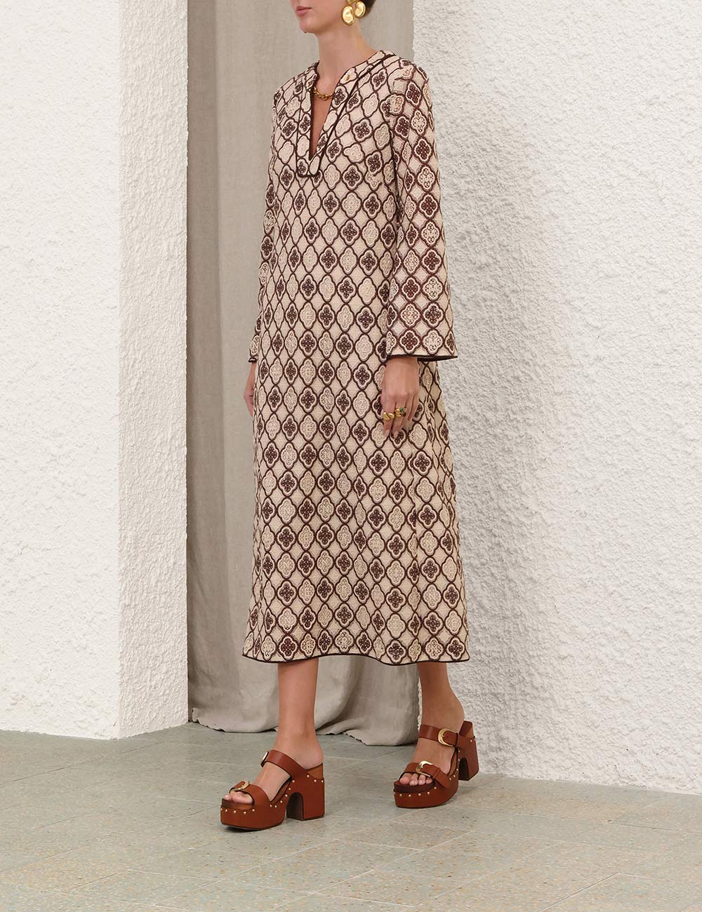 Vestido Midi Guipure Luna