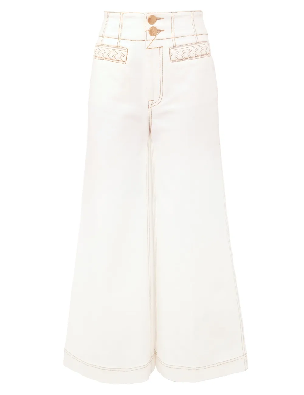 Pantalón vaquero Roselight Crop con pierna abierta