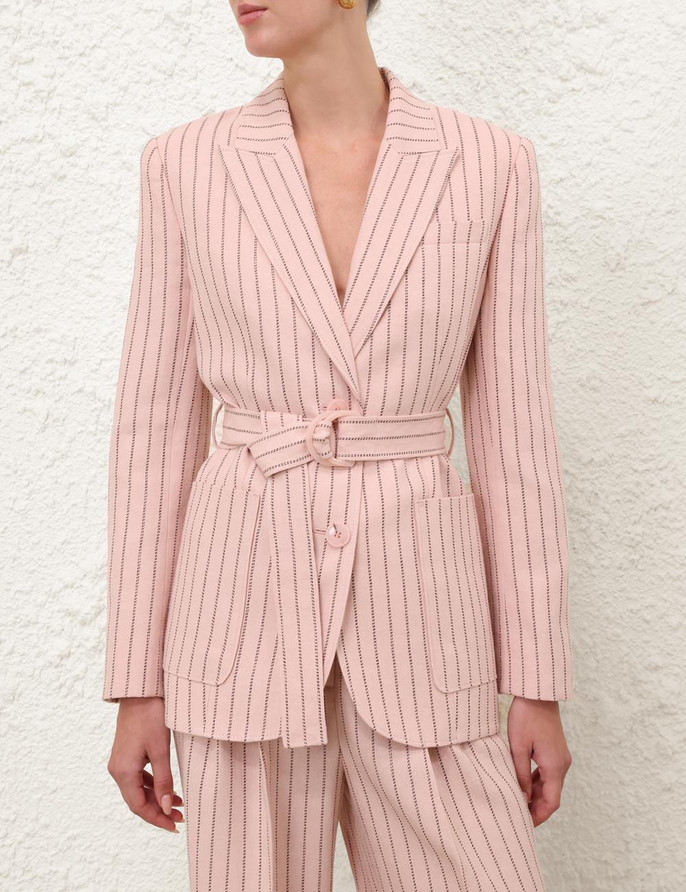 Blazer de Lino con Cinturón Alchemy