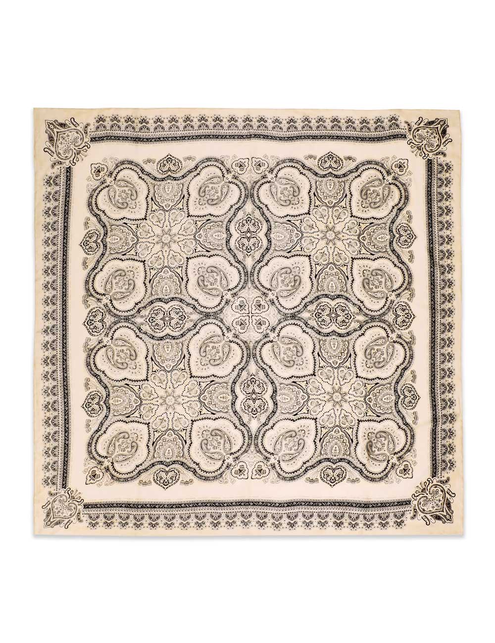 Pashmina cuadrada de seda estampada