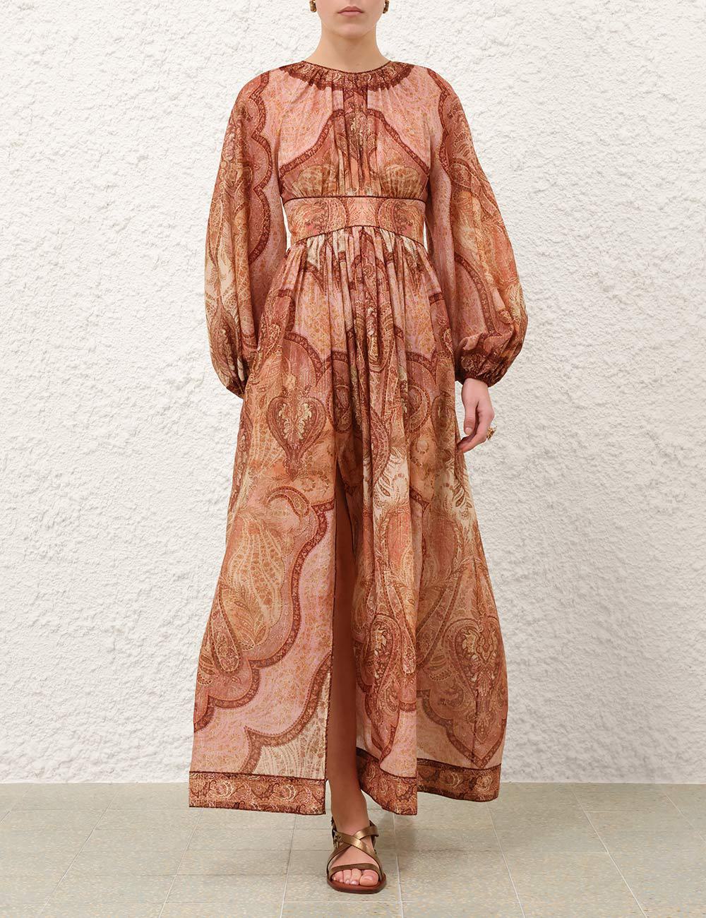 Vestido Midi de Manga Larga Wanderlust