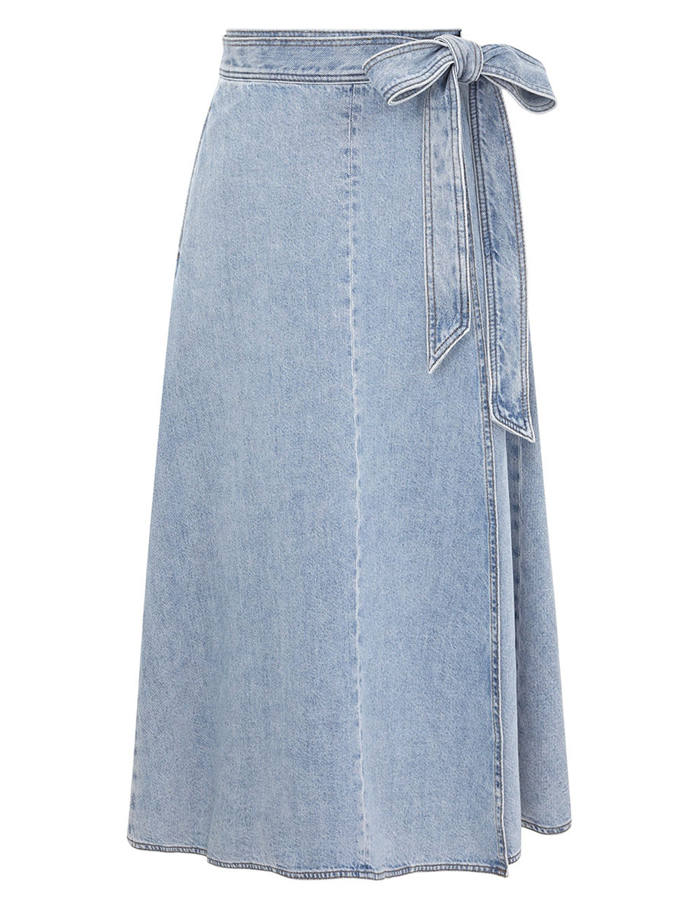 Falda envolvente de mezclilla Wanderlust