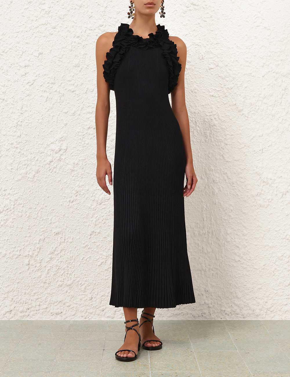 Vestido Midi con Volantes Luna
