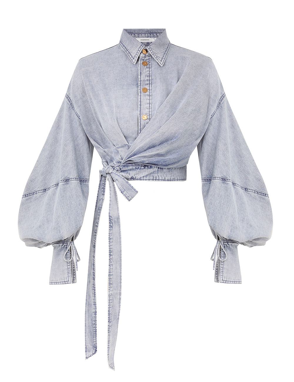 Top de Denim Wrap Rebellion