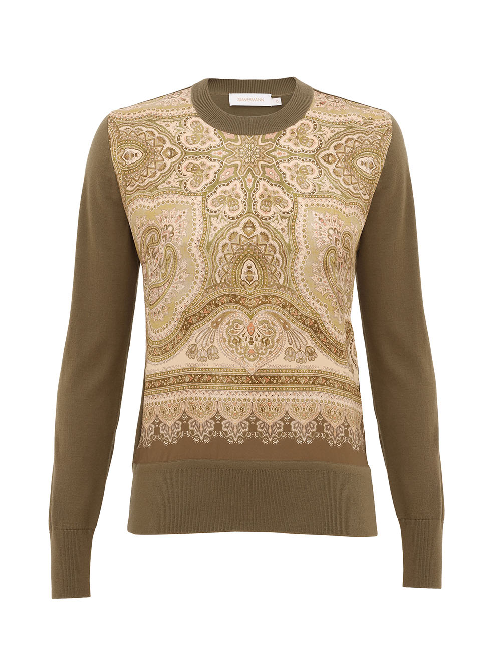 Sweater de seda estampada Luna