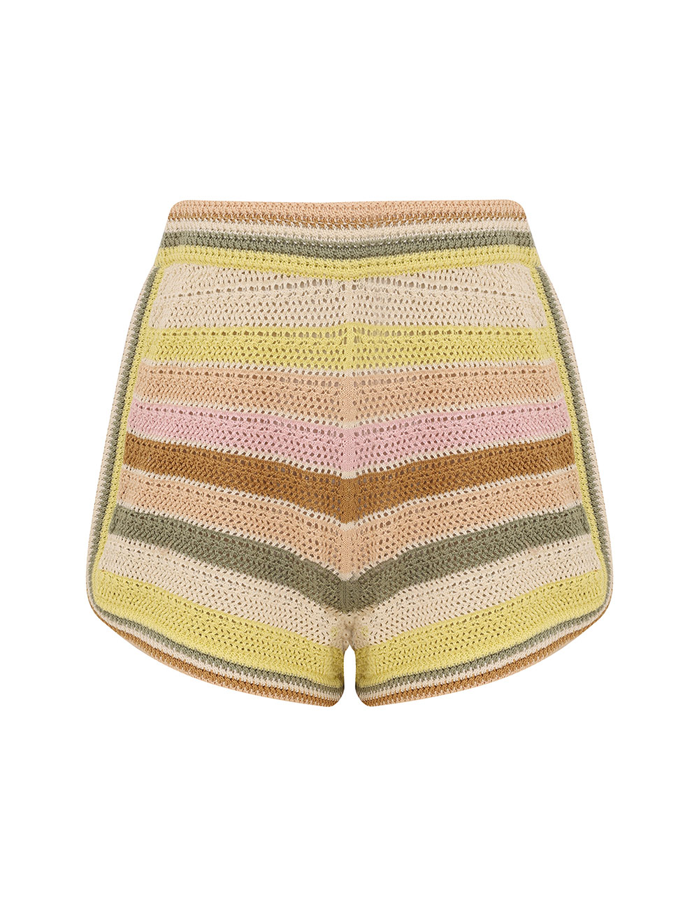 Short de Croché con Estampado de Rayas Indra