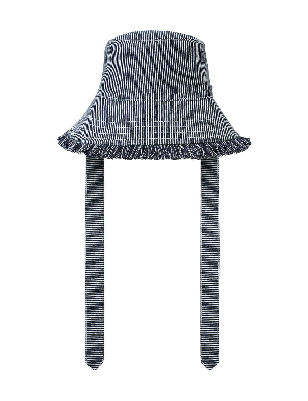 Sombrero de paja de mezclilla con rayas