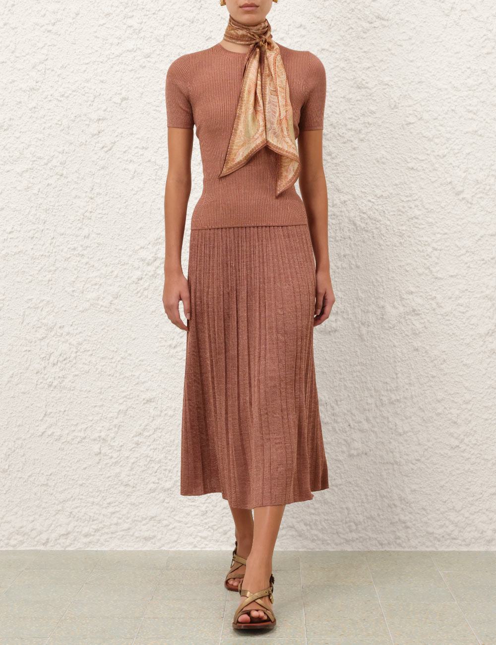Falda midi metálica Wanderlust