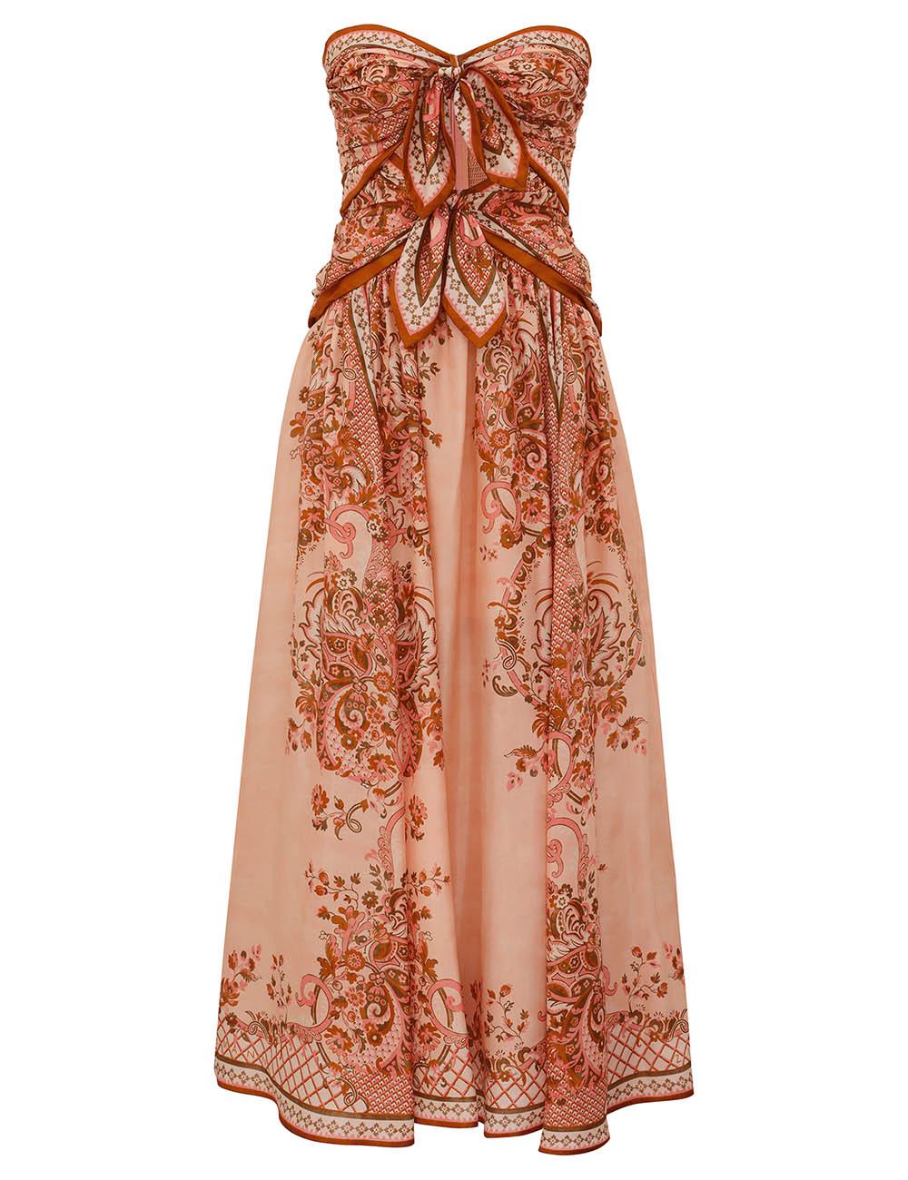 Vestido Midi con Bufanda Aster